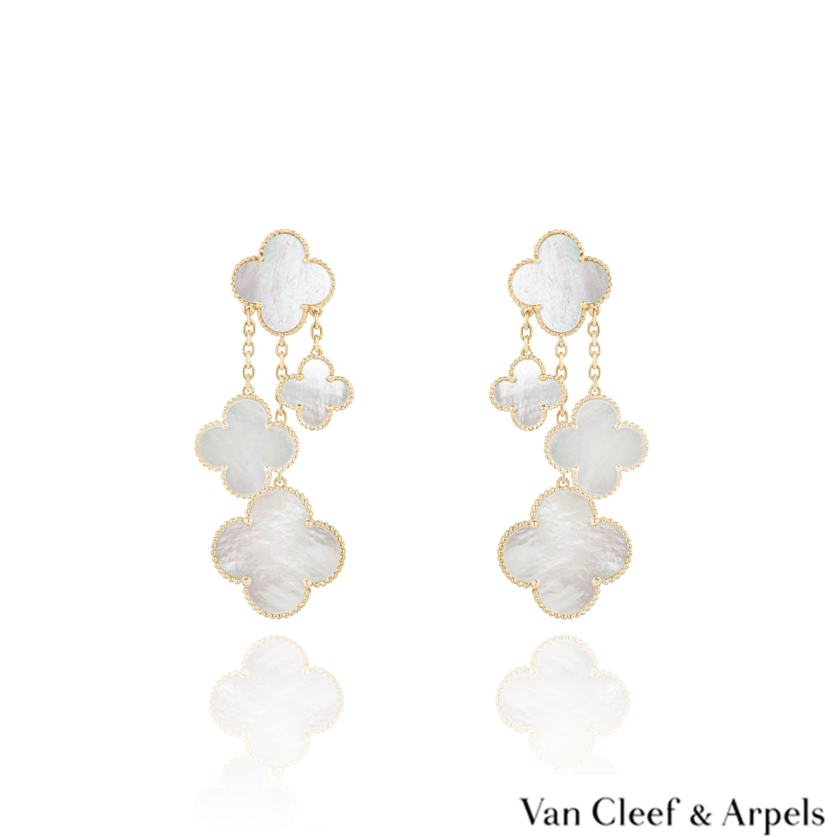 Van Cleef & Arpels Yellow Gold Magic Alhambra Earrings VCARD78900 ...